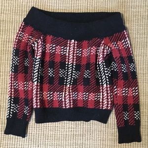 Off-the-shoulder sweater
